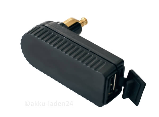 USB Winkeladapter Motorrad Bordstecker für kleine Bordsteckdose DIN4165  12V/24V